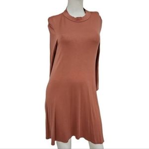 Silence + Noise Pink Long Sleeve Swing Dredd Medium